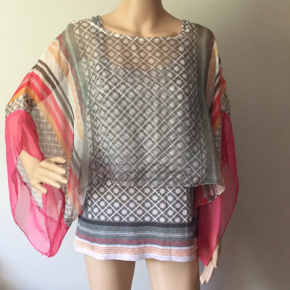 Energe world wear poncho tops 2piece size M